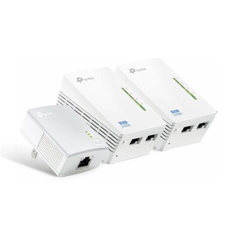 Pack x3 Extensor de Alcance Wi-Fi TP-Link PowerLine TL-WPA4220 KIT Blanco