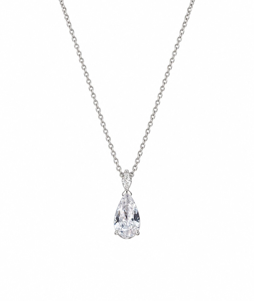 Cadena y colgante doble gota 