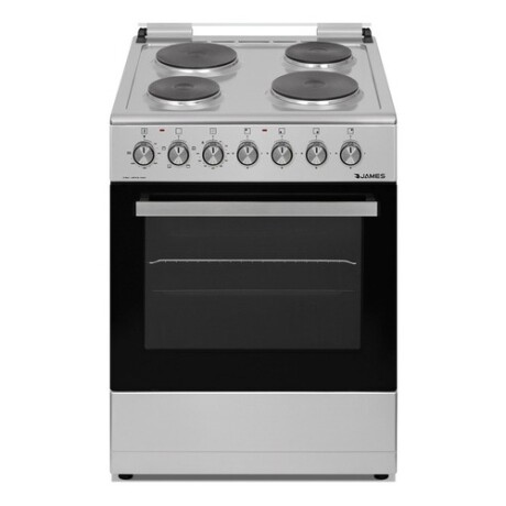 Cocina James eléctrica 4 discos + horno blanca Acero inoxidable