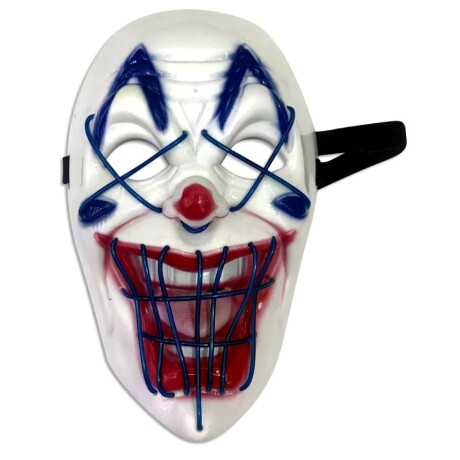 Mascara De Halloween Mod. Payaso C/luz Unica