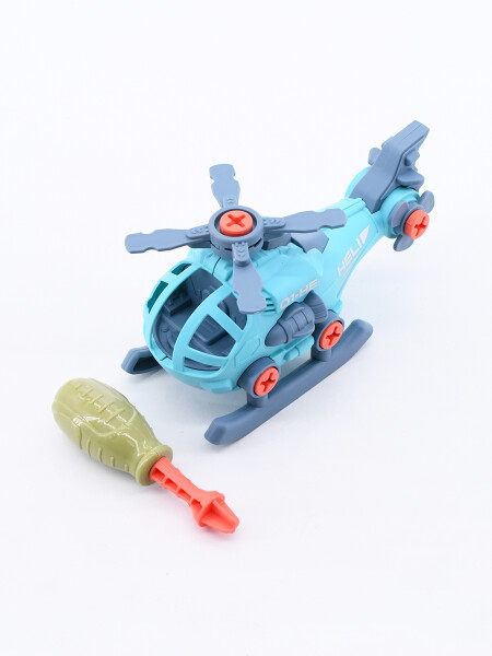 HELICOPTERO PARA ARMAR Y DESARMAR CELESTE