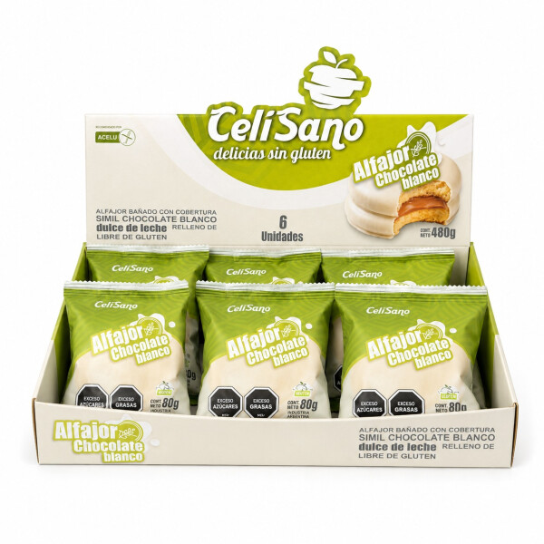 Alfajor choco blanco x 6 unidades Alfajor choco blanco x 6 unidades