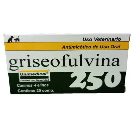 GRISEOFULVINA 250 20 COMP Griseofulvina 250 20 Comp