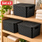 Set x3 caja simil ratán 7 lts NEGRO
