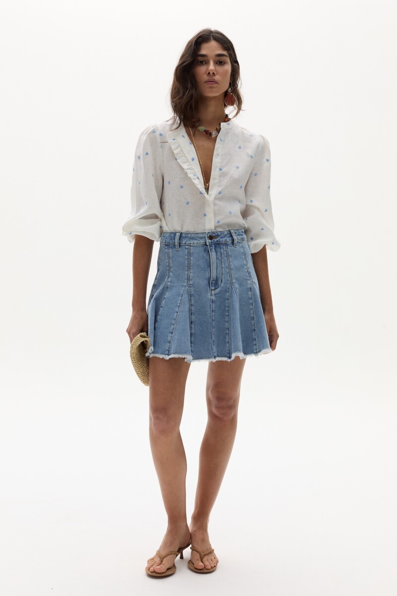 Falda Azalea en Denim - Sky Blue 