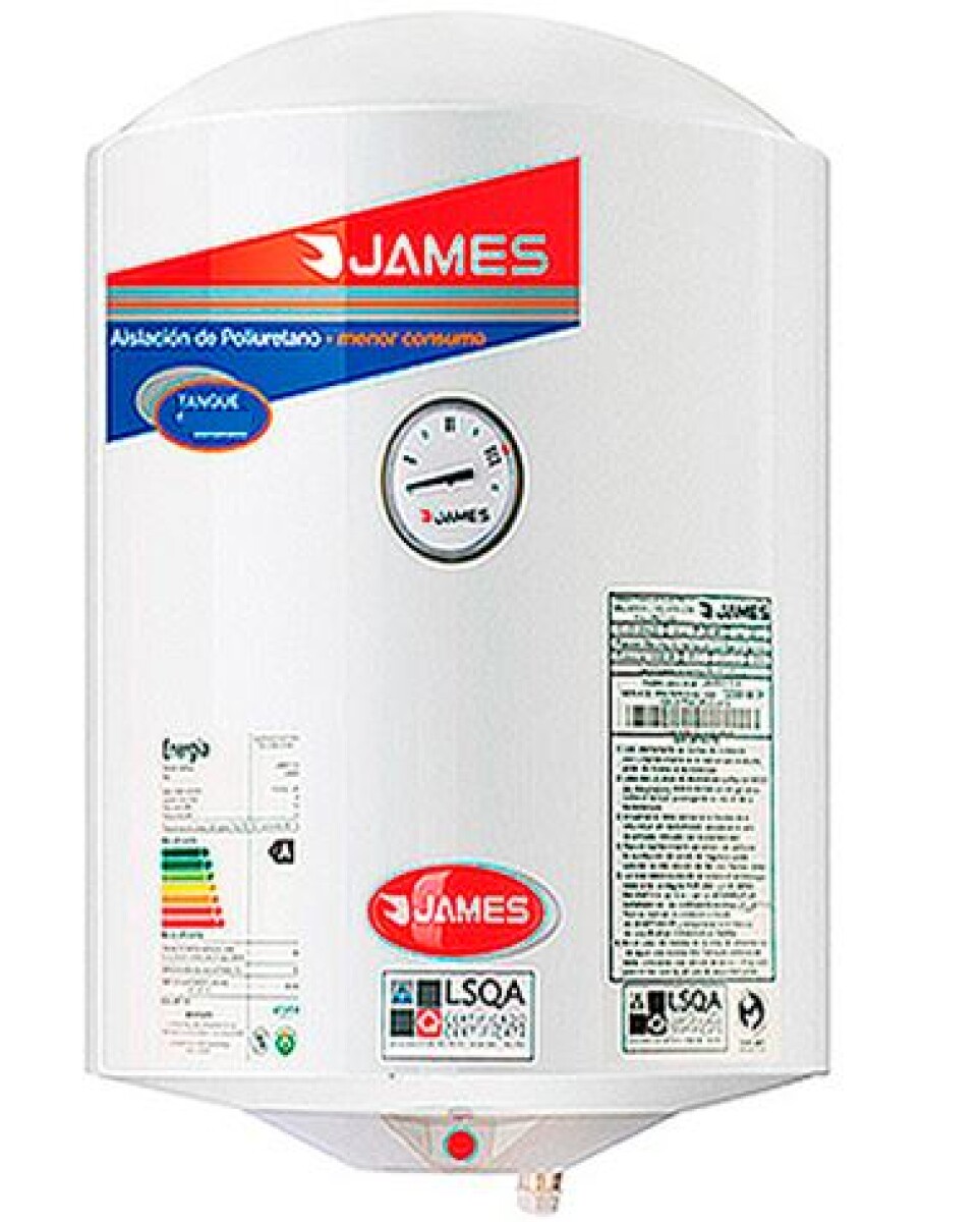 TERMOTANQUE JAMES 60 L COBRE cilíndrico 