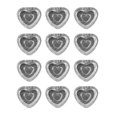 12 pirotines de aluminio con forma de corazon 12 pirotines de aluminio con forma de corazon