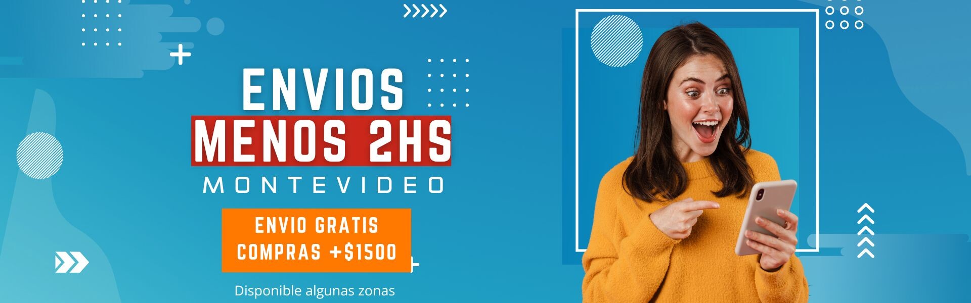 Envios menos de 2hs en Montevideo