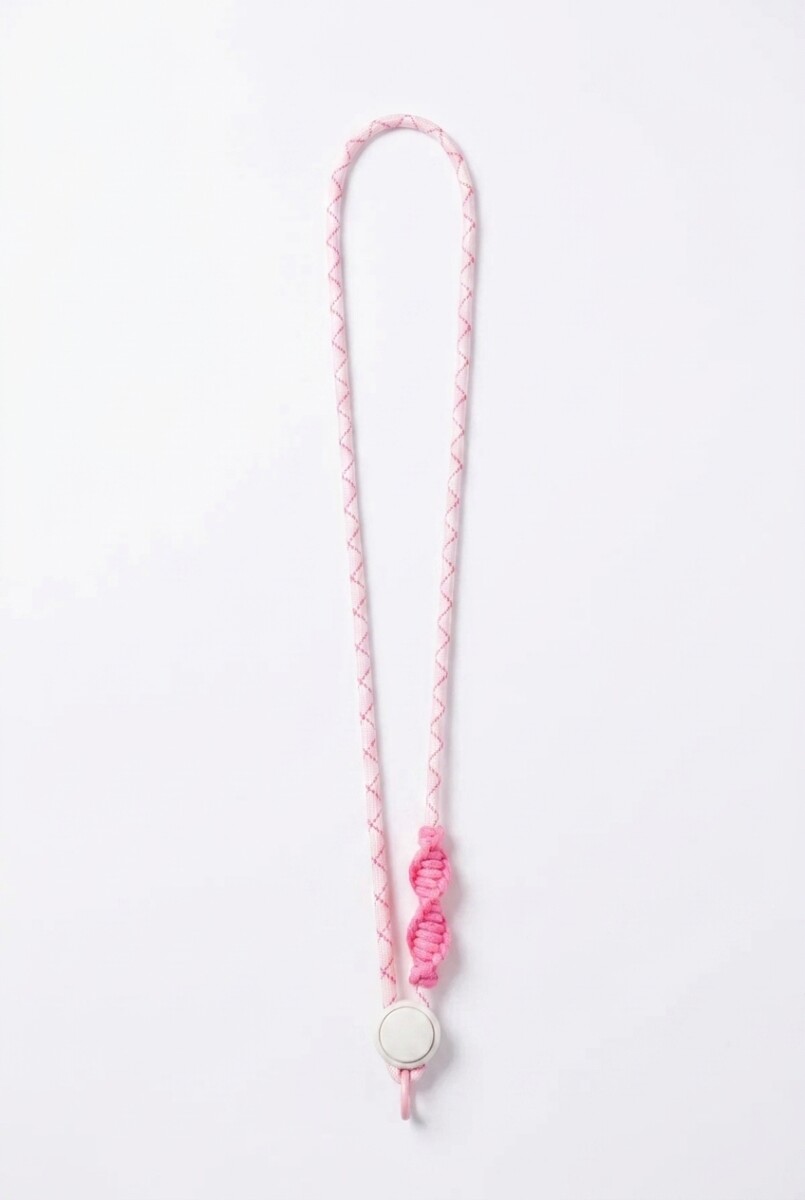 Cordón para celular con gancho metálico - rosa 