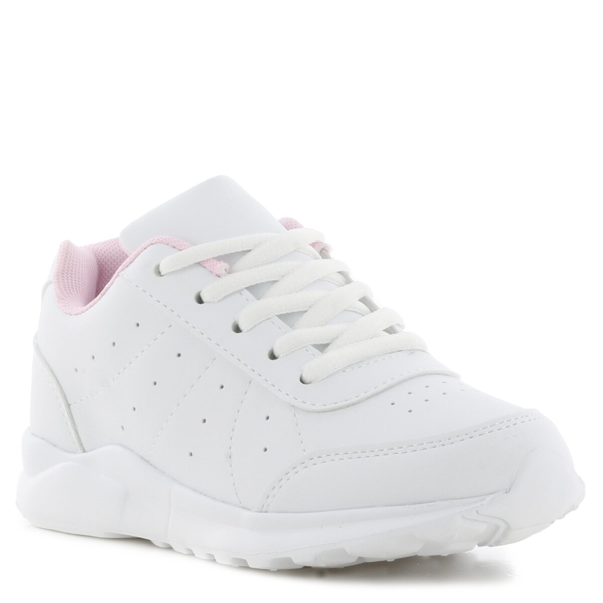 Championes Infantiles Boomerang BUZ acordonado - Blanco - Rosado 