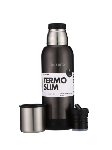 Termo Premium Slim 750ML. Negro Metalizado