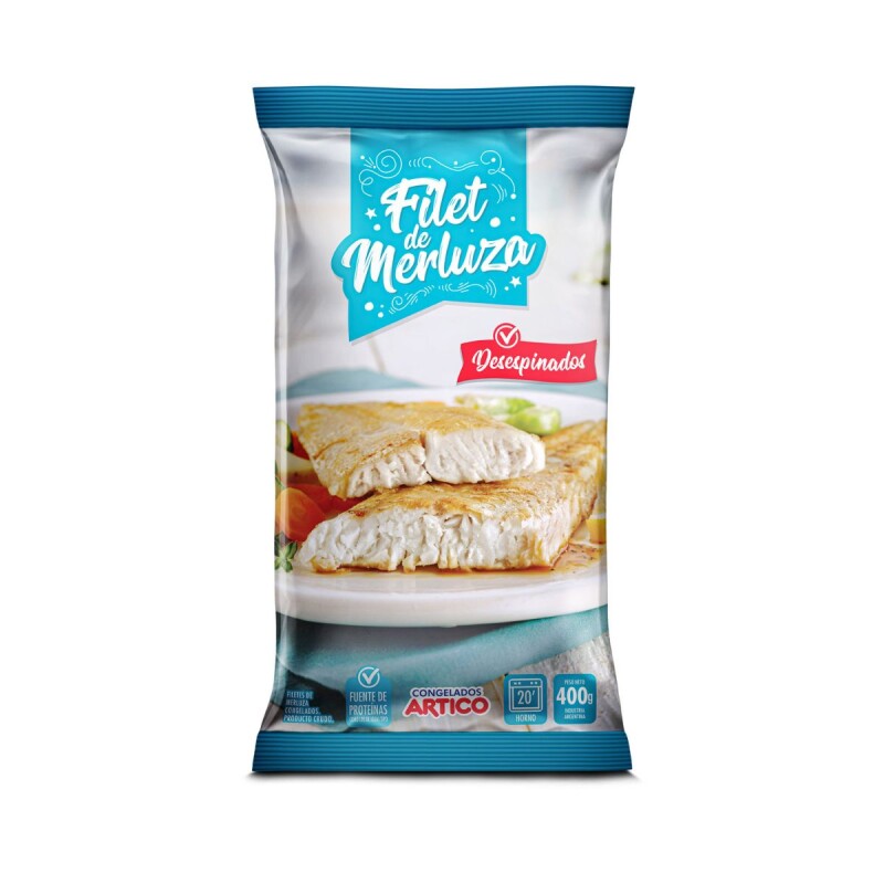 FILET DE MERLUZA ARGENTINA ARTICO SIN ESPINAS - 400grs Filet De Merluza Argentina Artico Sin Espinas - 400grs
