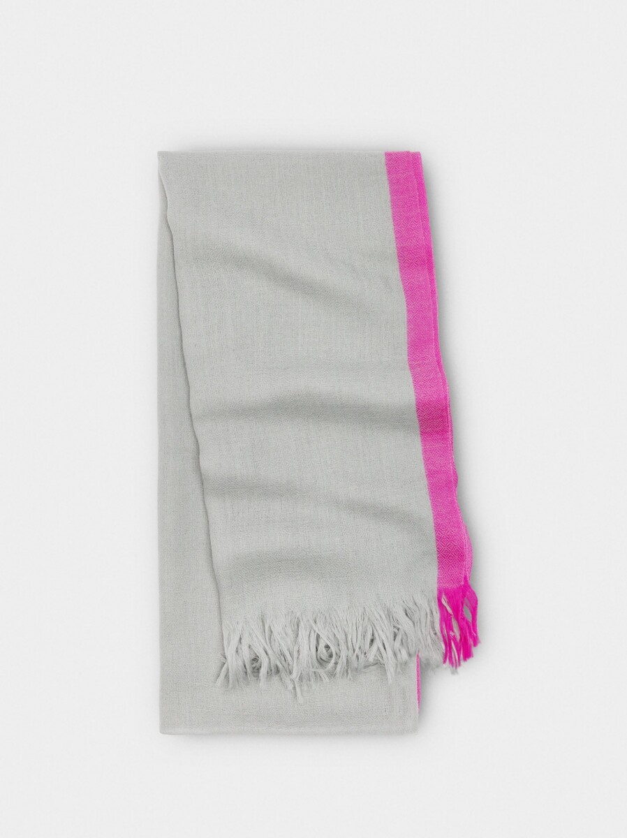 Pashmina 100% Lana - gris 