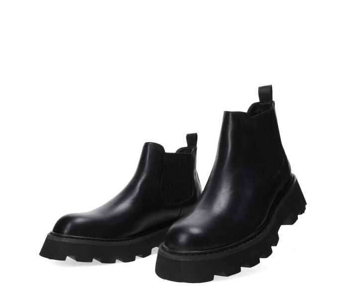 Bota ROME tipo chelsea con elasticos laterales Black