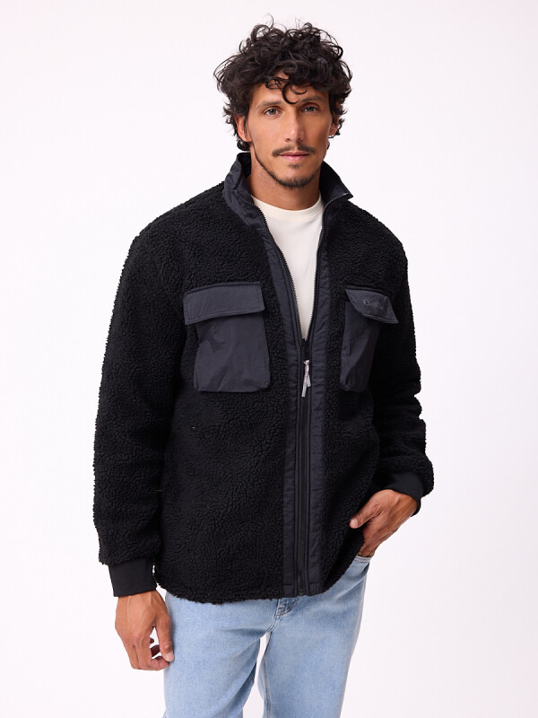CAMPERA OLEGAR ( SHERPA) RUSTY Negro