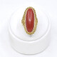 Anillo En Oro 18K Y Coral Anillo En Oro 18K Y Coral