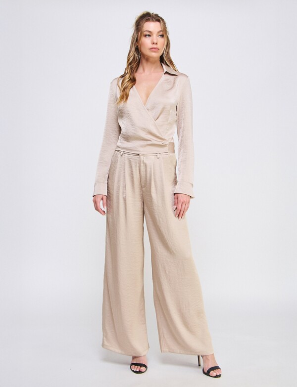 Pantalon Satinado BEIGE