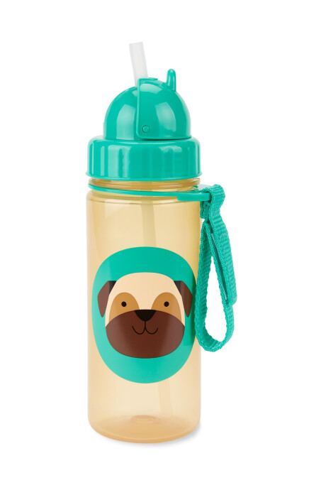 Botella Para Niños Con Sorbito Diseño Pug 0