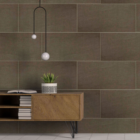 Porcelanato Marron Rustico Mate Textura 30X60Cm Piso Pared GAMAS DE MARRON