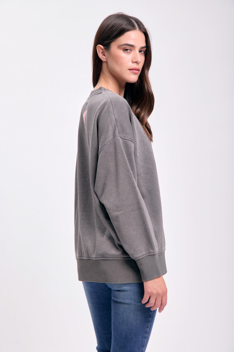 Buzo deportivo estampa Gris Oscuro