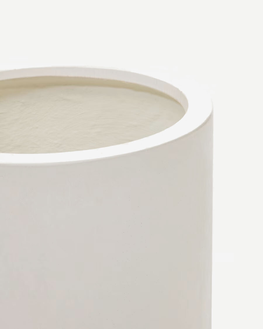 Macetero Aiguablava de cemento blanco Ø 42 cm