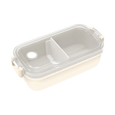 Bento box doble división beige