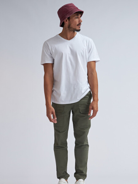 Pantalón cargo jogger de algodón Verde Militar