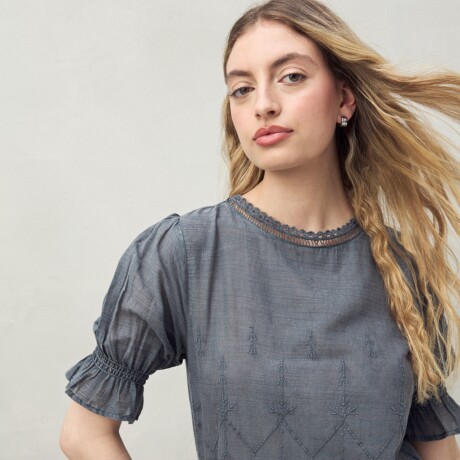 BLUSA MILAN Gris Crema