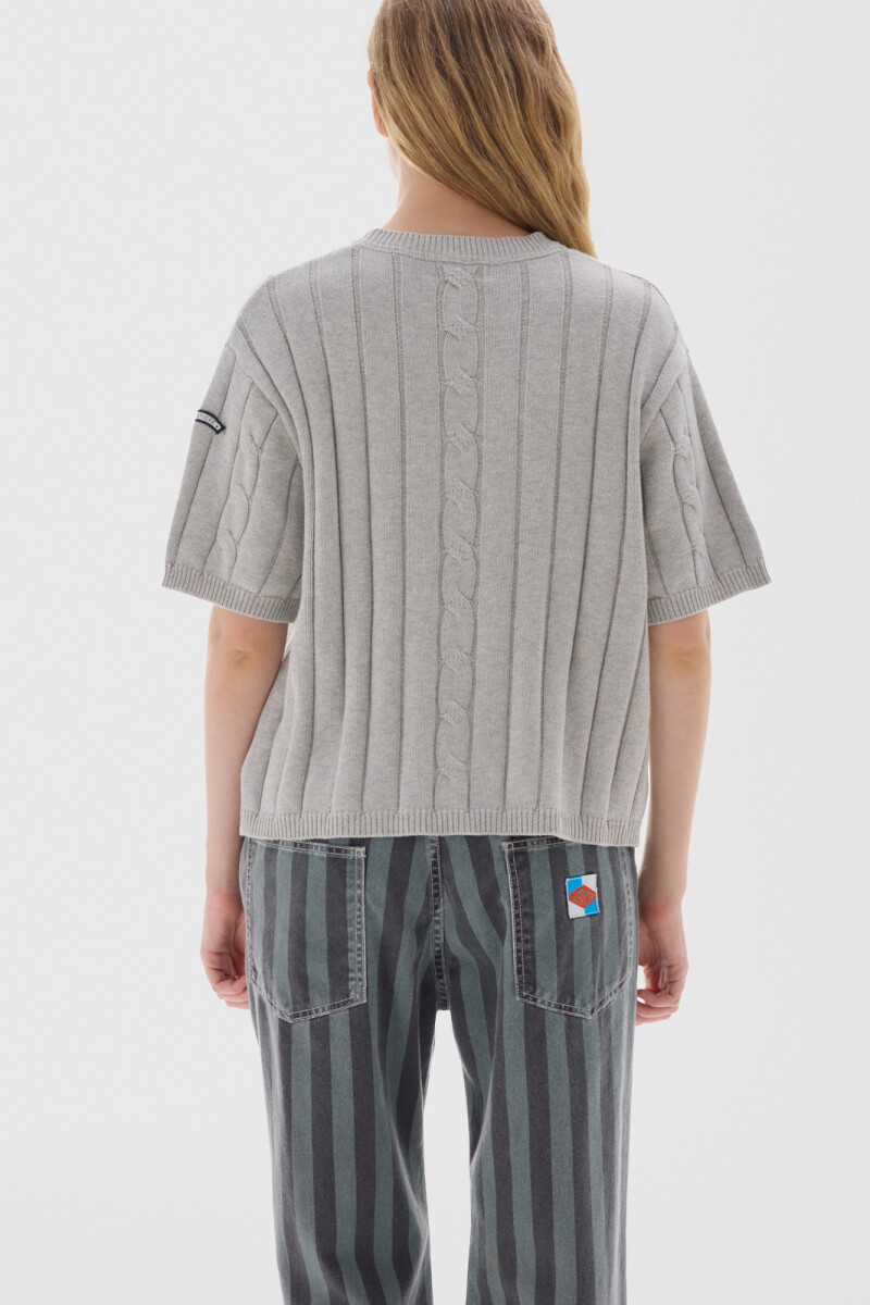 Knit T-shirt Jody Gris Melange