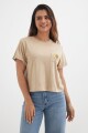 Remera girasoles BEIGE