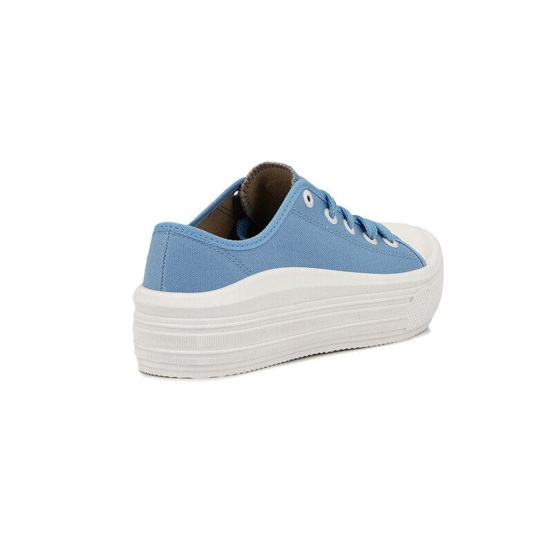 Moleca Calzado Casual Lona Acordonado Jean-blanco