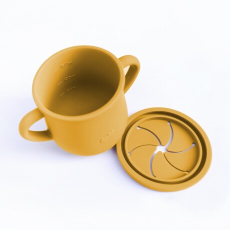 Tupper Taza Infantil Irrompible de Silicona con Asas p/Snaks Mostaza