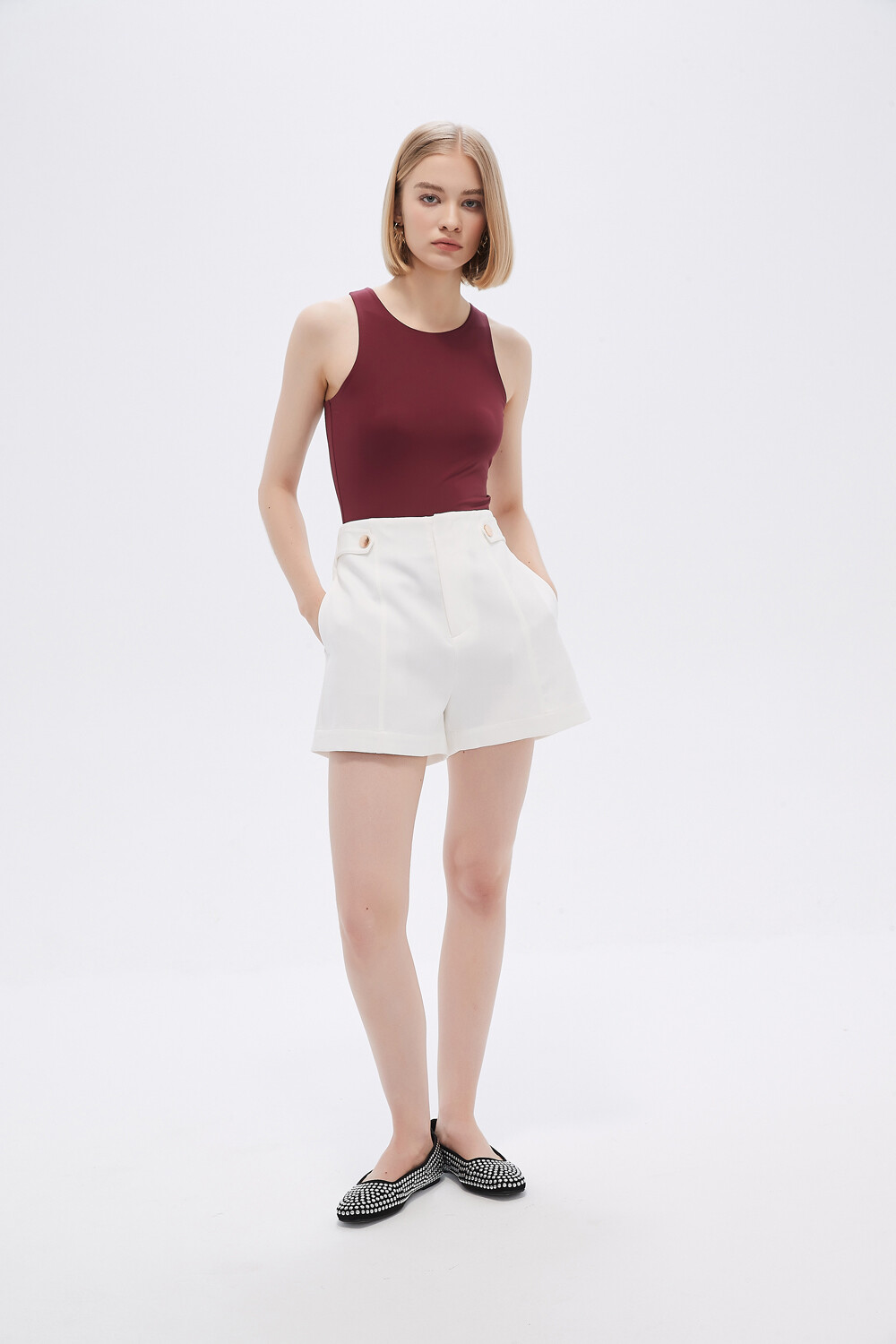 Short Alabas Marfil / Off White