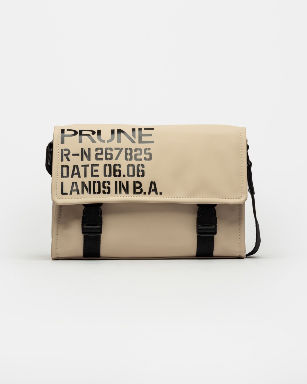 Bandolera Daily en efecto cuero rubber Taupe