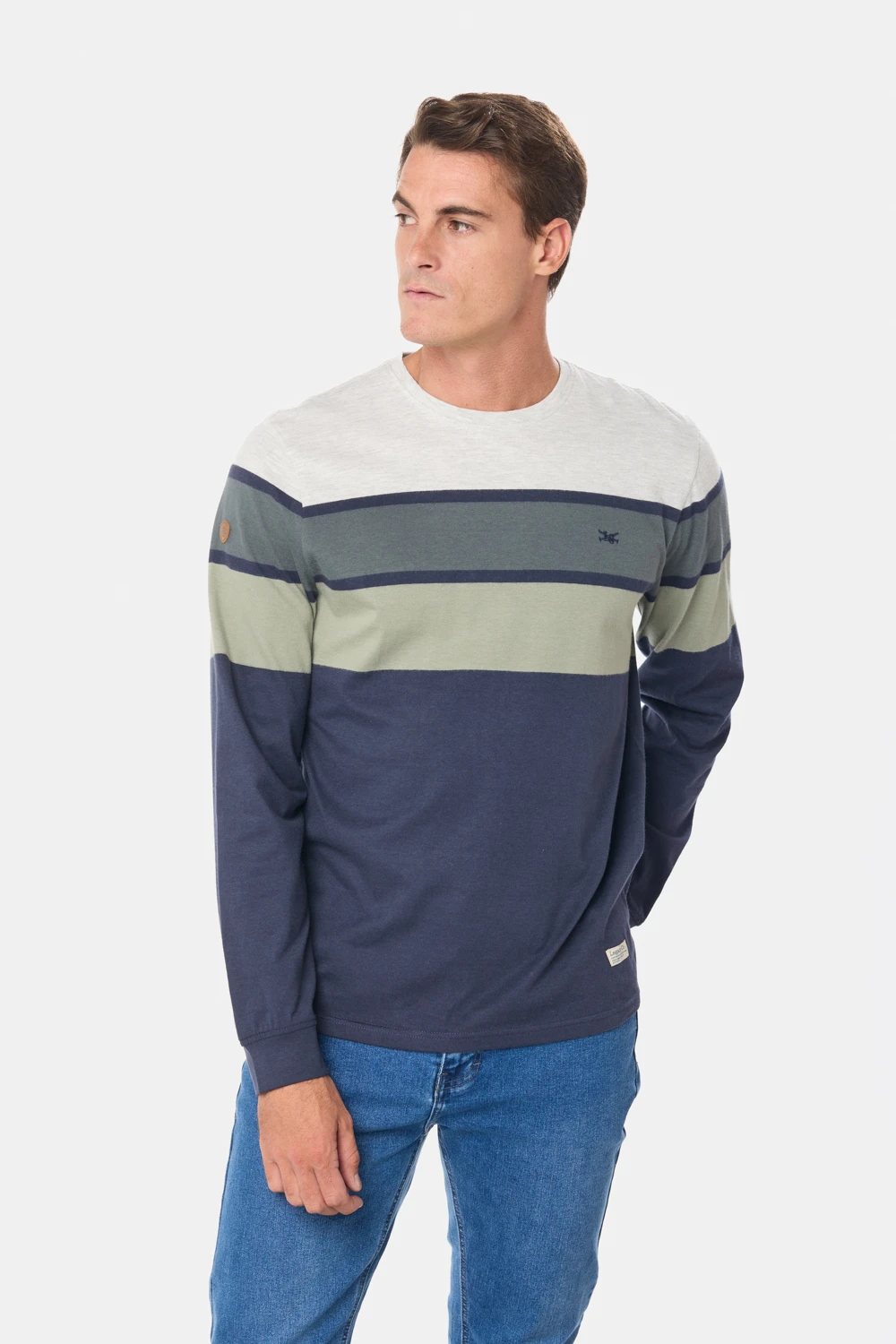 REMERA RAYADA Verde