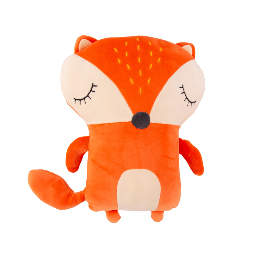 ALMOHADÓN PELUCHE ALGODON NARANJA ZORRO
