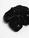 Skunzies Strass Maxi Skunzie De Velvet Bordada. - Negro