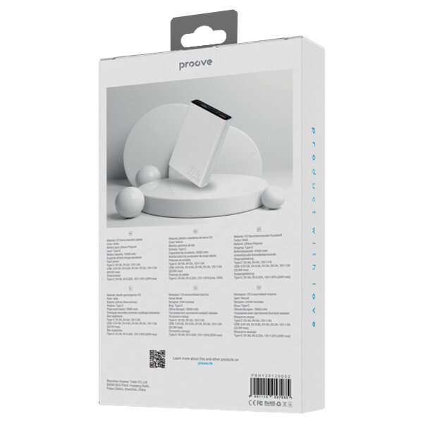 Power Bank Proove Hyper Flux 10000mah BLANCO