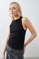 Musculosa canalé negro