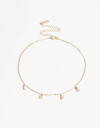 Collares Cortos Strass Collar "love" Con Cubic - Dorado
