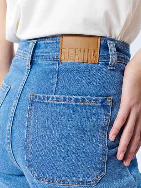Pantalón de jean ancho Azul Medio