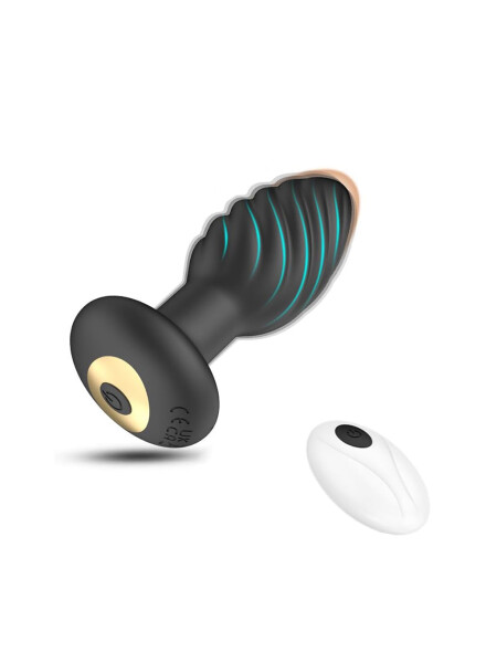 Vibrador anal control remoto Negro
