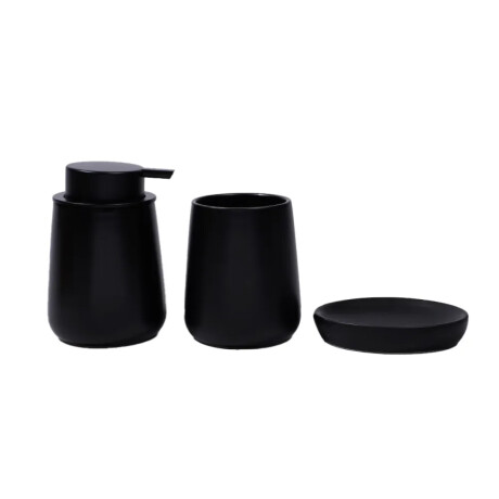 Set X3 de cerámica negro para baño Sc