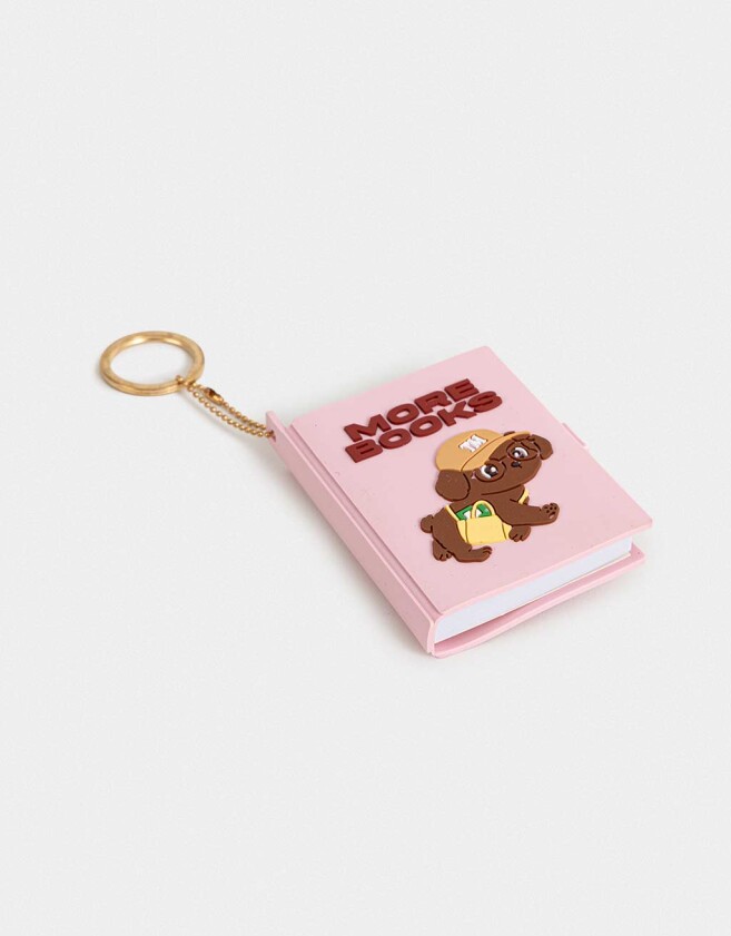 Llavero Silicona Llavero De Libreta Con Arte En Relieve - Rosa Claro