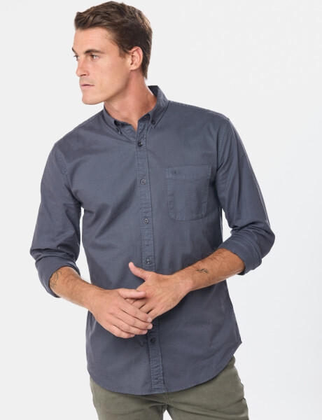CAMISA OXFORD Azul