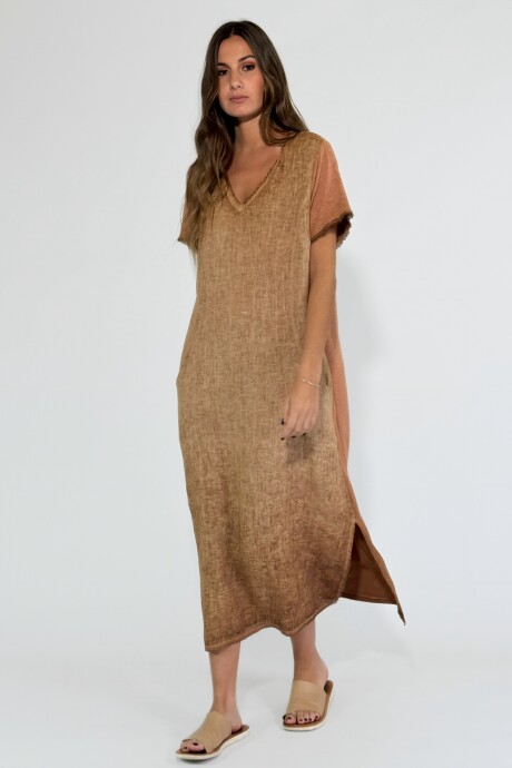 VESTIDO MARTINICA LARGO Camel