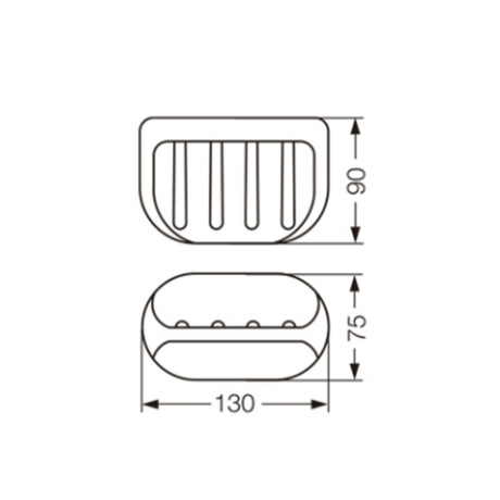 Jabonera De Loza Chica Blanca 90X130Mm 000