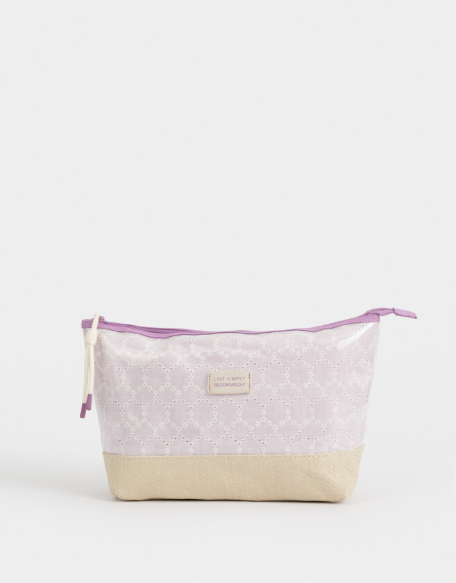 Porta Cosméticos Estampados Porta Cosméticos "live Simply" - Naranja Durazno