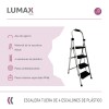 Escalera Tijera 4 Escalones De metal/plastico Negro/Blanco