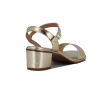 Beira Rio Sandalia Casual Taco Medio Tira Ancha Y Pulsera C/ Broche Dorado